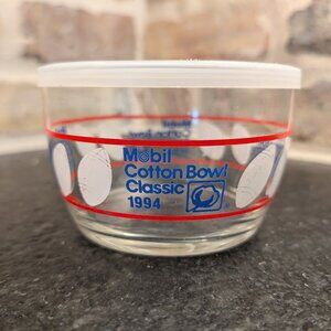 1994 Mobil Pegasus Cotton Bowl Classic Glass Bowl Candy Dish Vtg NCAA Football